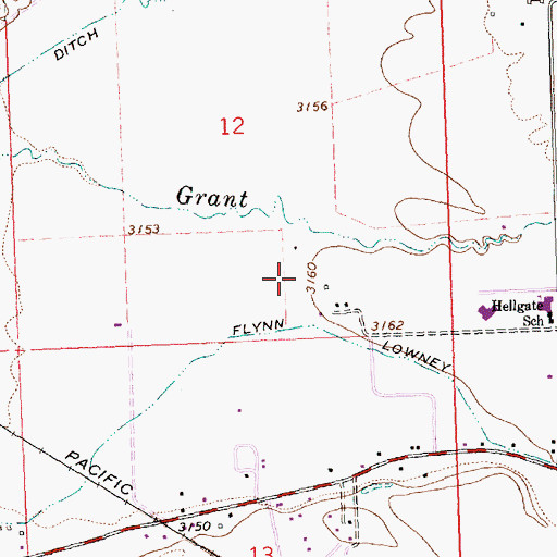 Topographic Map of 13N20W12DC__01 Well, MT