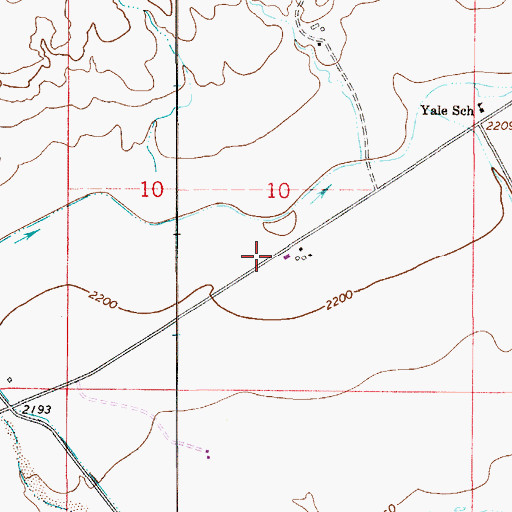 Topographic Map of 13N53E10DBC_01 Well, MT