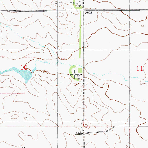 Topographic Map of 13N59E10DAAA01 Well, MT