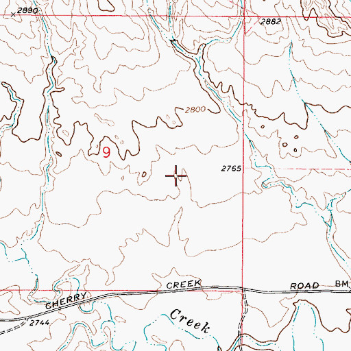Topographic Map of 13N48E09DABC01 Well, MT