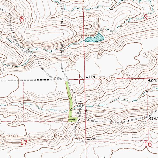 Topographic Map of 13N15E17AAAA01 Well, MT