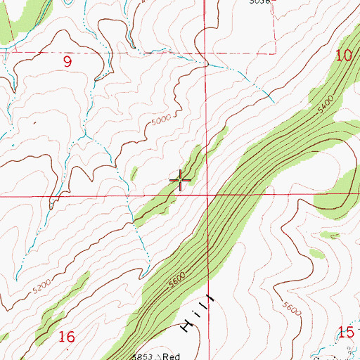 Topographic Map of 13N12E09DD__02 Spring, MT