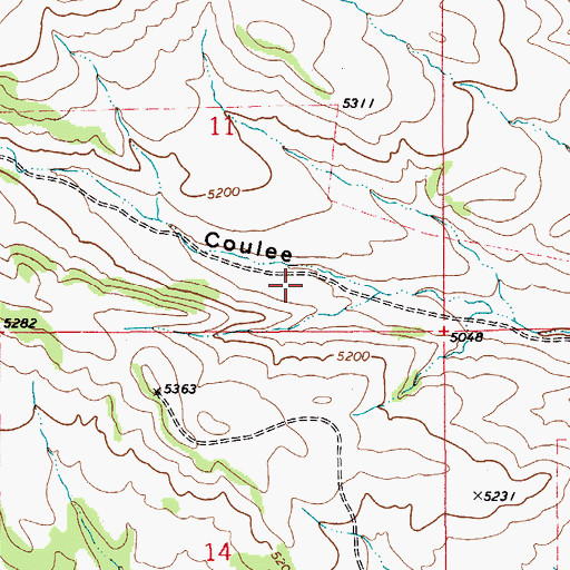 Topographic Map of 13N11E11DC__01 Well, MT