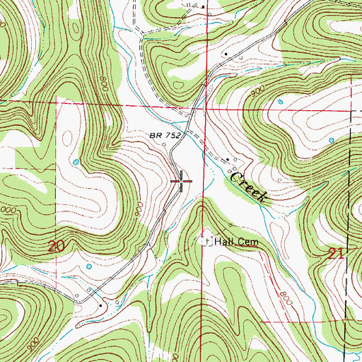 Topographic Map of Jefferson Hall School (historical), AR