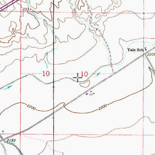 Topographic Map of 14N54E13AAAB01 Well, MT
