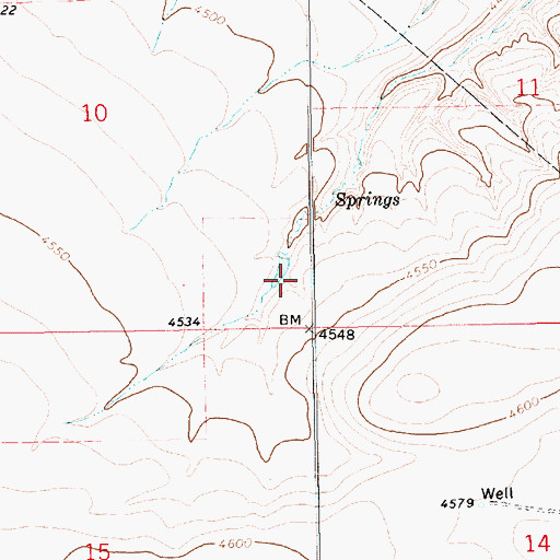 Topographic Map of 13N14E10DD__01 Spring, MT