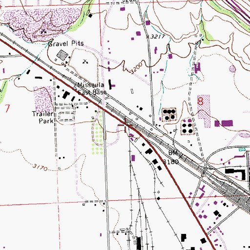 Topographic Map of 13N19W08CB__01 Well, MT