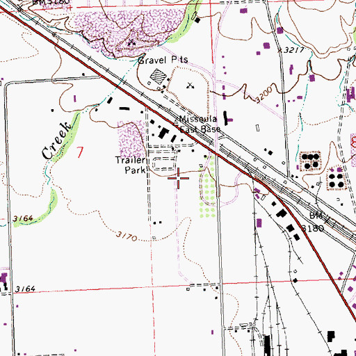 Topographic Map of 13N19W07DA__01 Well, MT