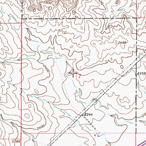 Topographic Map of 13N53E07BDDD01 Well, MT