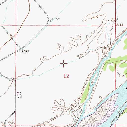 Topographic Map of 13N53E12ACB_03 Well, MT