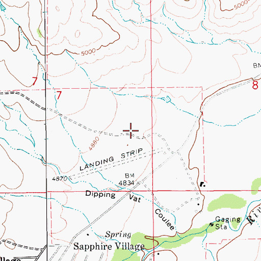 Topographic Map of 13N12E07DA__01 Spring, MT
