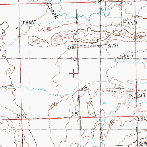 Topographic Map of 13N25E10DCB_01 Well, MT