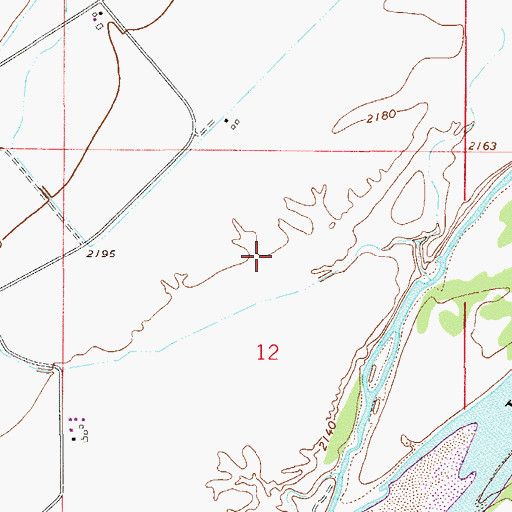 Topographic Map of 13N53E12ACA_01 Well, MT