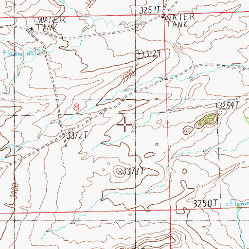 Topographic Map of 13N25E09CD__01 Well, MT