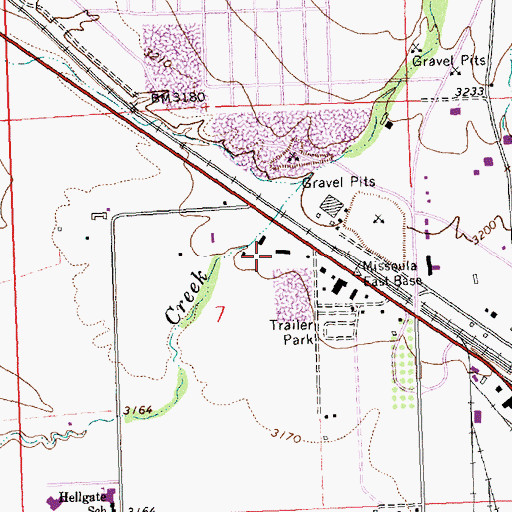 Topographic Map of 13N19W07AC__01 Well, MT