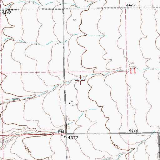 Topographic Map of 13N16E11CB__01 Well, MT