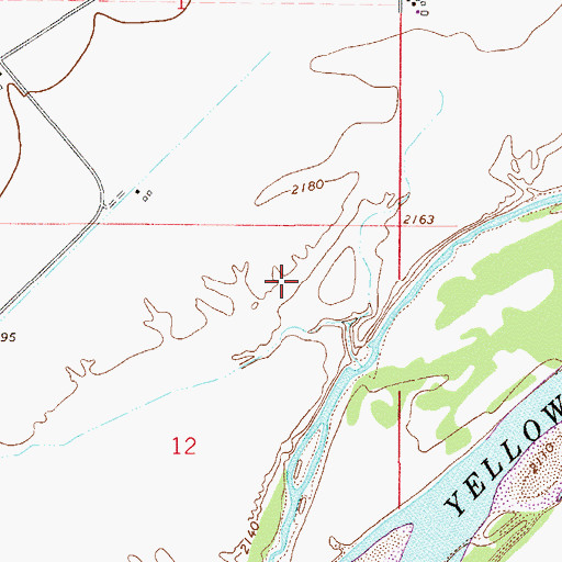 Topographic Map of 13N53E12ACC_01 Well, MT