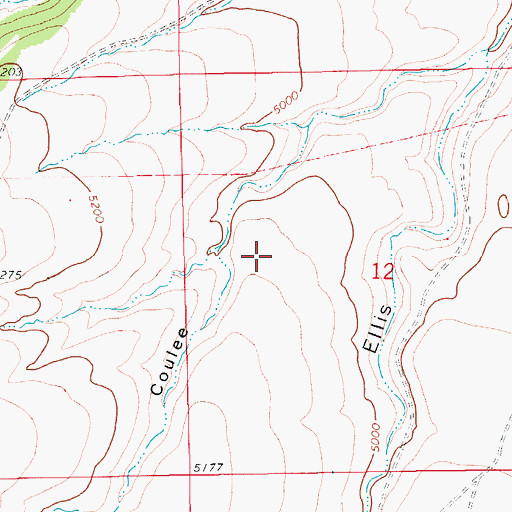 Topographic Map of 13N12E12BC__01 Well, MT