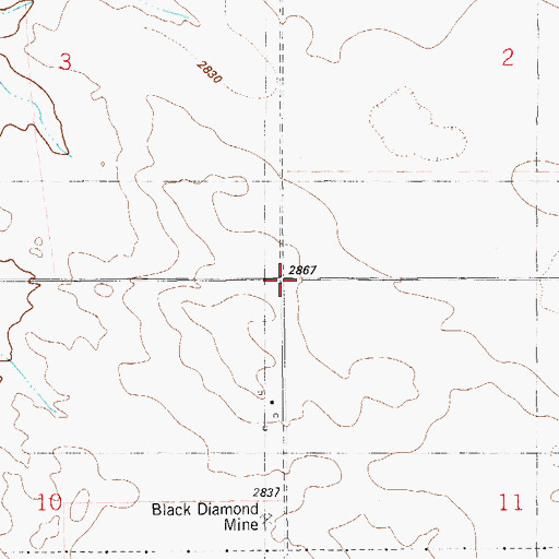 Topographic Map of 13N60E11BBB_01 Well, MT
