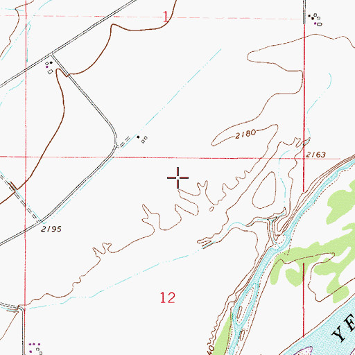 Topographic Map of 13N53E12AB__01 Well, MT