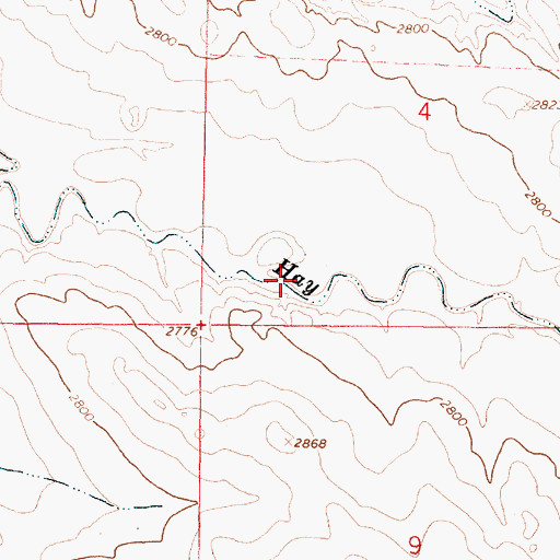 Topographic Map of 13N45E04CCDA01 Well, MT