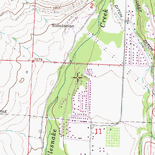 Topographic Map of 13N19W11BA__01 Well, MT