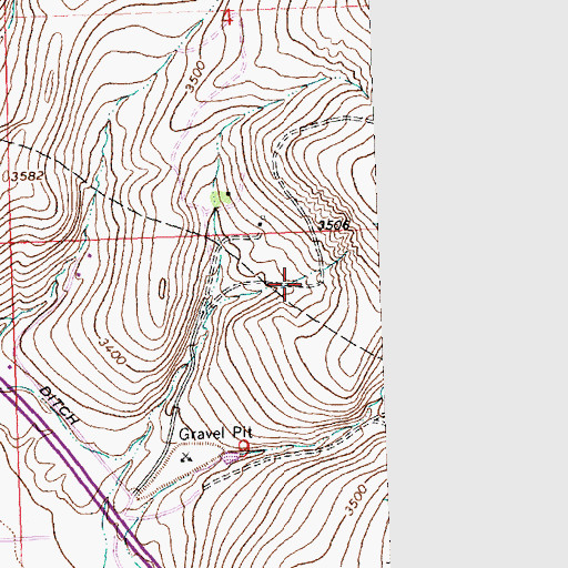 Topographic Map of 13N19W09AB__01 Well, MT