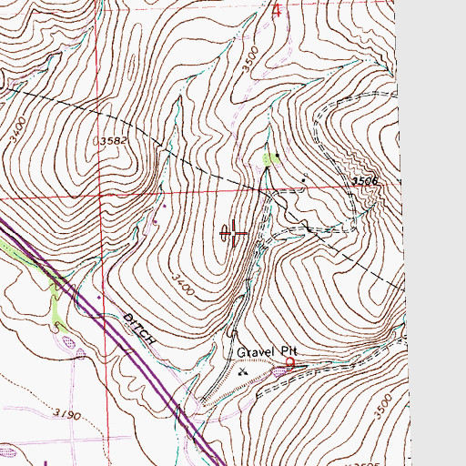 Topographic Map of 13N19W09BA__02 Well, MT