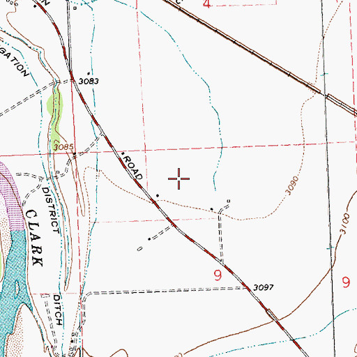 Topographic Map of 13N20W09BA__01 Well, MT