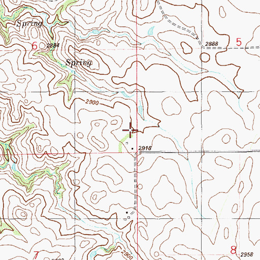 Topographic Map of 13N59E06DDAB01 Well, MT