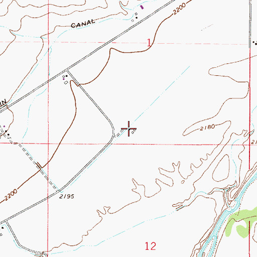 Topographic Map of 13N53E01CDDD01 Well, MT