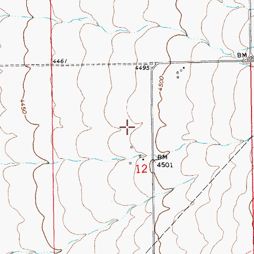 Topographic Map of 13N16E12BD__01 Well, MT