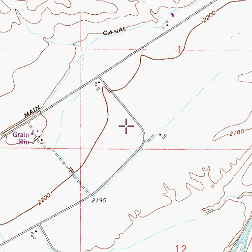 Topographic Map of 13N53E01CDC_01 Well, MT