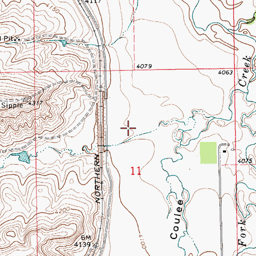 Topographic Map of 13N15E11BD__01 Well, MT