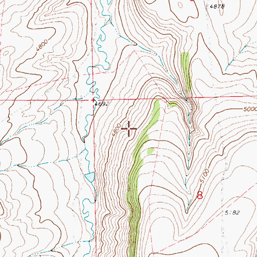 Topographic Map of 13N13E08BB__01 Well, MT