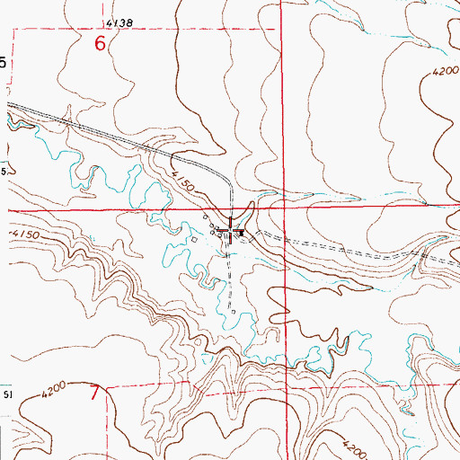 Topographic Map of 13N16E07AA__01 Well, MT