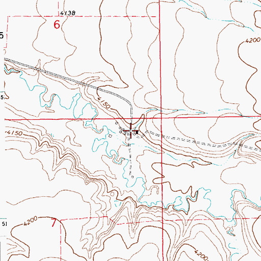 Topographic Map of 13N16E07AA__01 Well, MT