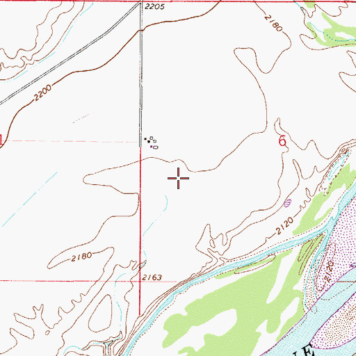 Topographic Map of 13N53E22BAD_01 Well, MT