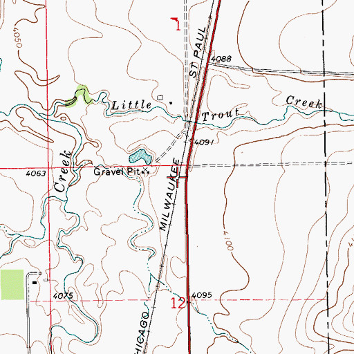 Topographic Map of 13N15E12BA__01 Well, MT