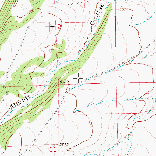 Topographic Map of 13N12E02DC__01 Spring, MT