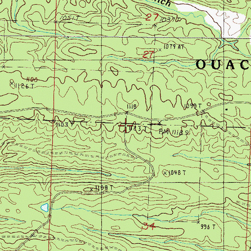 Topographic Map of Happy Hill School (historical), AR