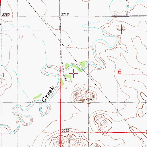 Topographic Map of 13N60E06CBBB01 Well, MT
