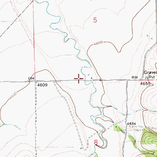 Topographic Map of 13N17E05CCDD01 Well, MT
