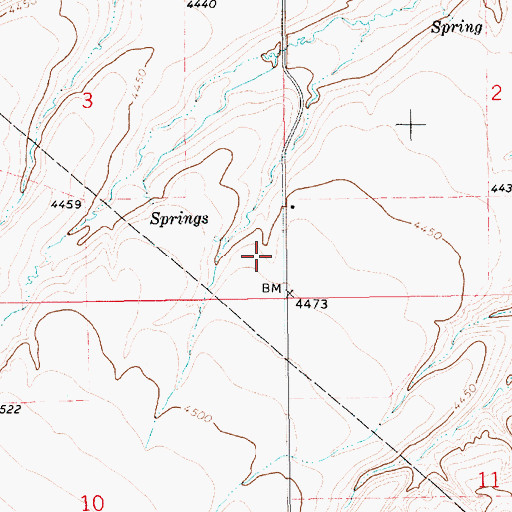 Topographic Map of 13N14E03DD__01 Spring, MT