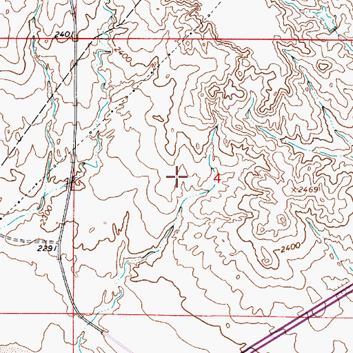 Topographic Map of 13N53E04CABA01 Well, MT