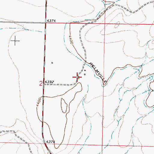 Topographic Map of 13N11W02ADCA01 Well, MT