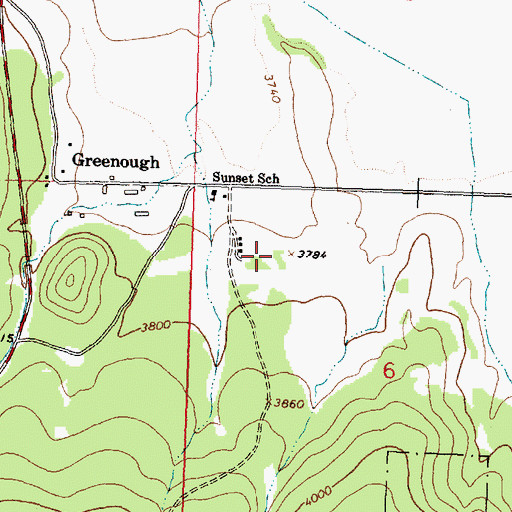 Topographic Map of 13N14W06BCAB01 Well, MT