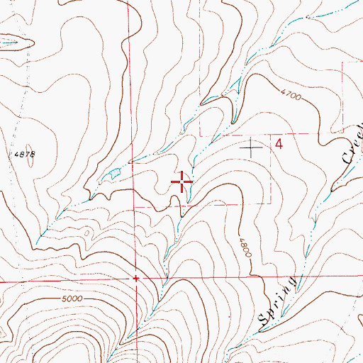 Topographic Map of 13N13E04CB__01 Spring, MT