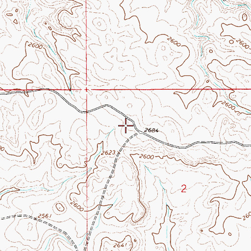 Topographic Map of 13N56E02BBDD01 Well, MT