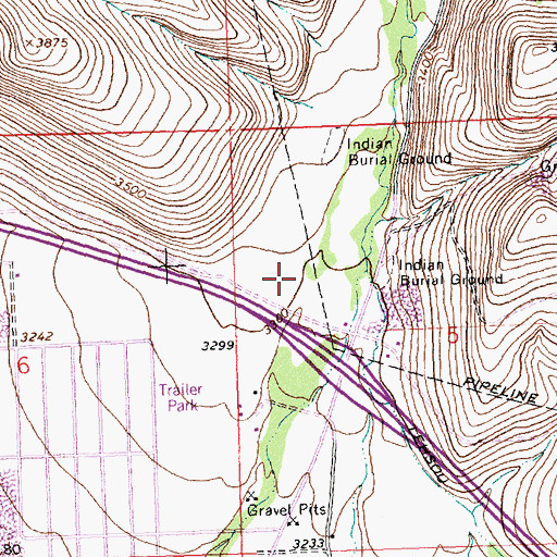 Topographic Map of 13N19W05BC__01 Well, MT